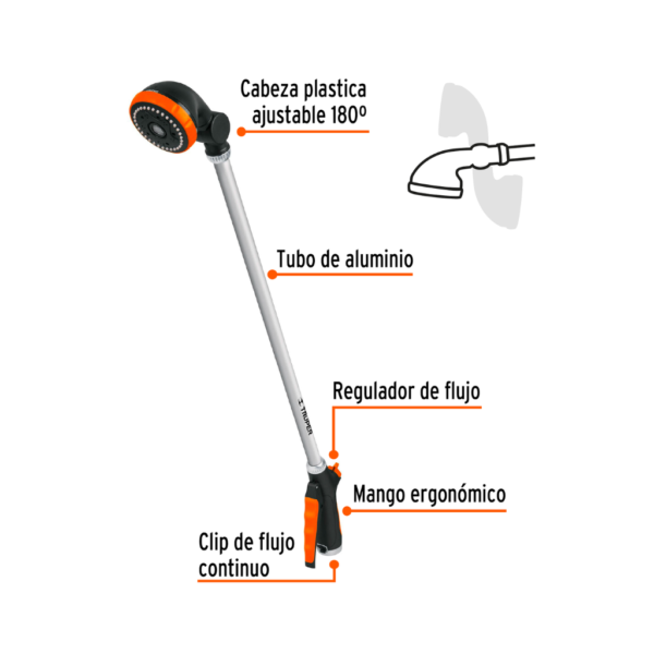 PISTOLA PARA RIEGO TIPO REGADERA TRUPER 10325 - Imagen 2